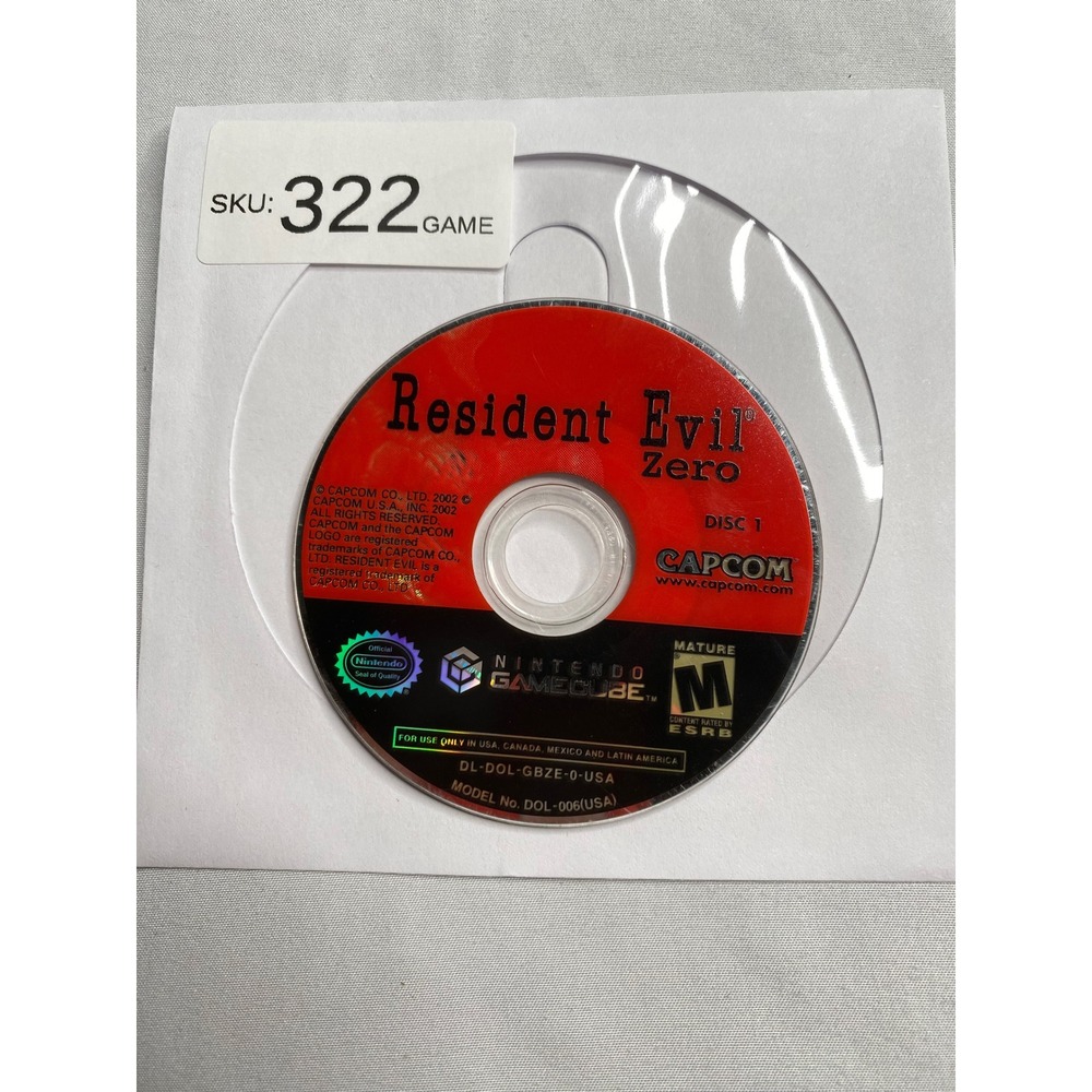 Resident Evil Zero Nintendo GameCube GC Disc 1 Only
